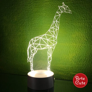 Arte para luminária acrílico LED Girafa 2D