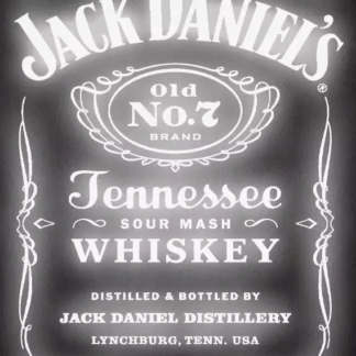 Arte para luminária acrílico LED Jack Daniels
