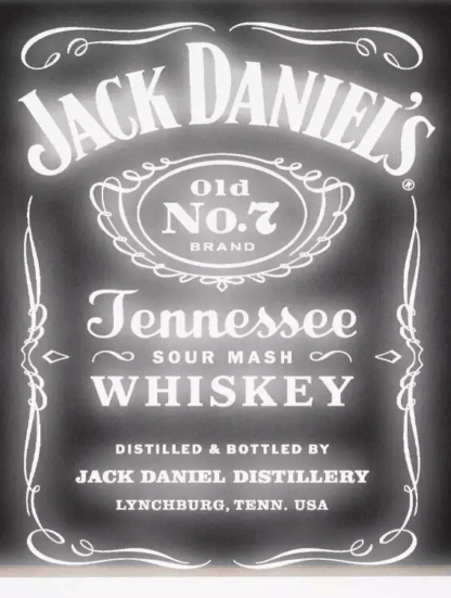 Arte para luminária acrílico LED Jack Daniels