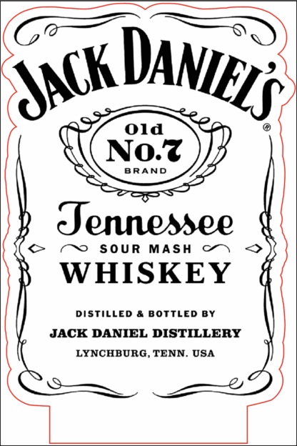 Arte para luminária acrílico LED Jack Daniels - Imagem 3